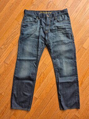 Mavi Martin Classic Straight Mid Rise Stretch Dark Denim Jean 36